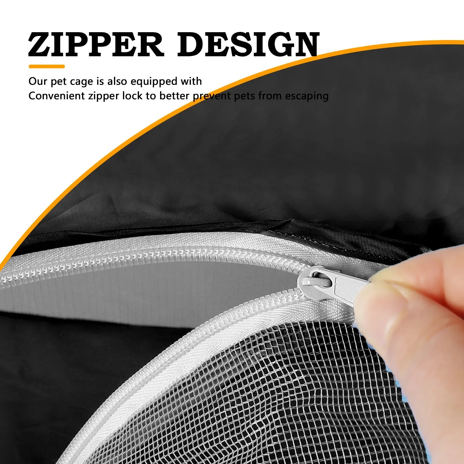 1pc Foldable Portable Pet Fence with Cover - Breathable Outdoor Playpen Suitable for Small Animals